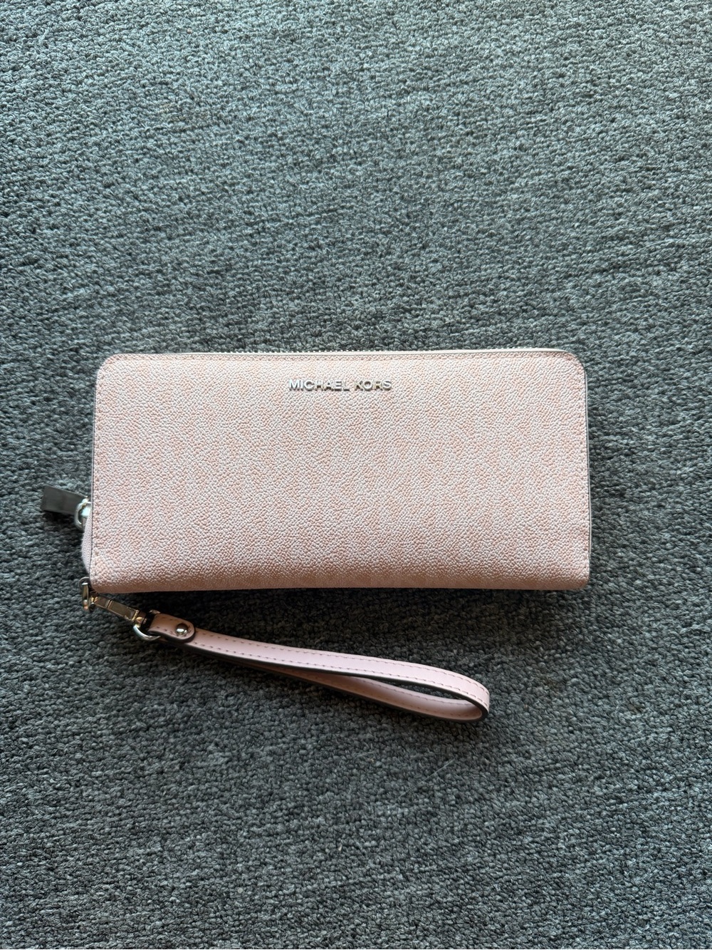 Michael Kors Pale Pink Zip-Around Wristlet Wallet